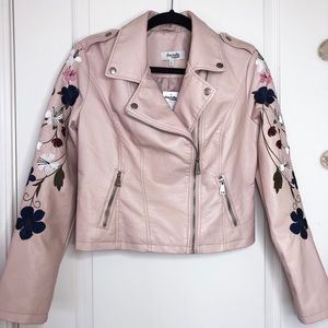 HP EMBROIDERED LEATHER JACKET 💘⚠️